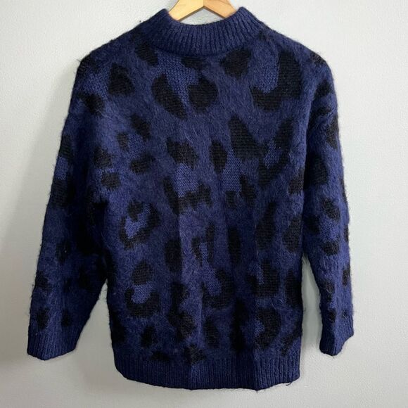 Kate Spade Leopard Print Alpaca Wool Blend Sweater Size Small - Picture 7 of 9